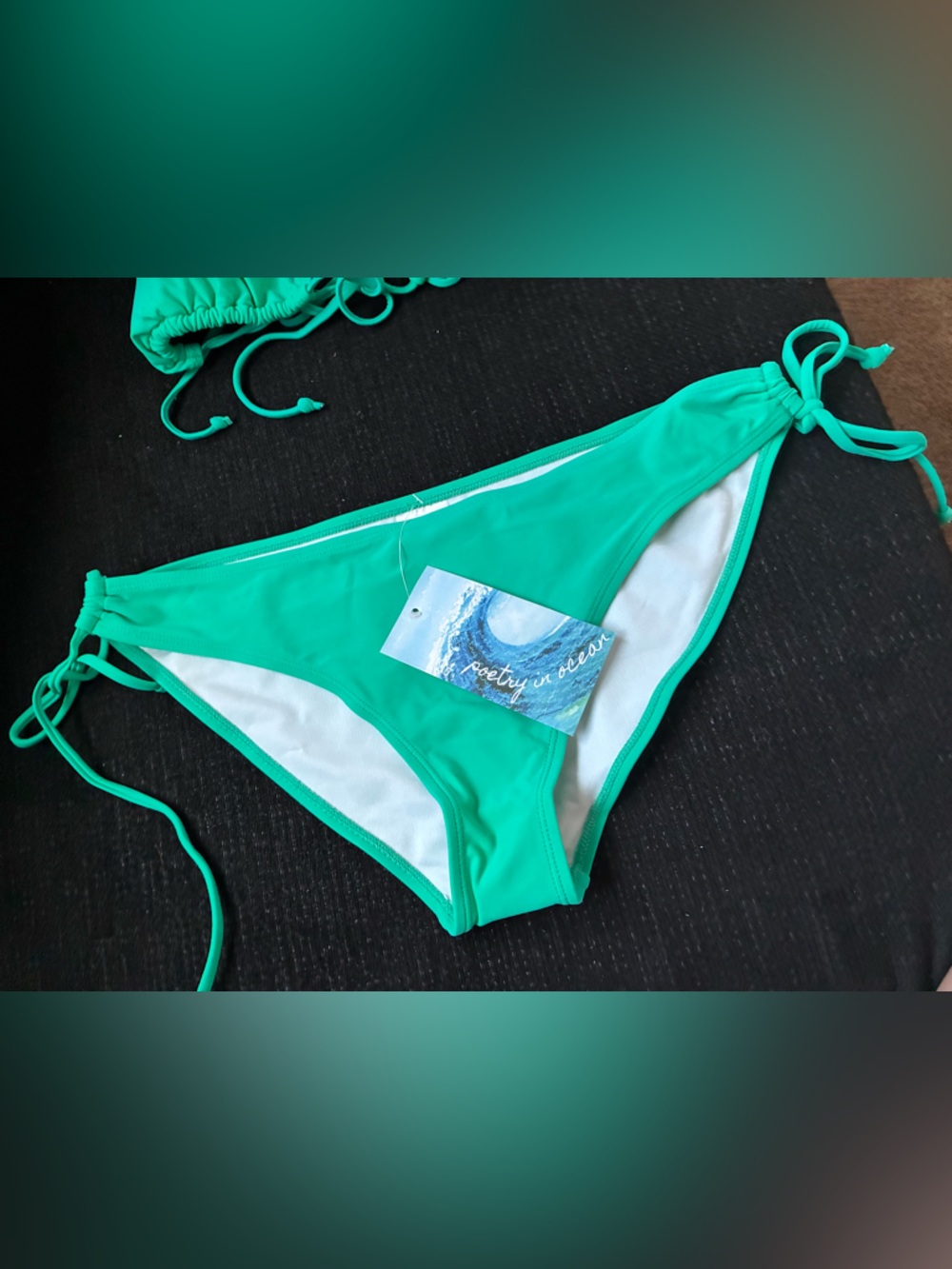 Poetry in Ocean Green Two piece Triangle Bikini set